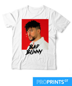 Playera Bad Bunny blanca