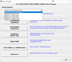 Software de Servicio Epson Service programa para Surecolor T3270 T5270 T7270 T3200 T5200 T7200